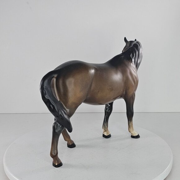 Vintage Beswick England Bay Mare Horse Facing Left Figurine Matte Variation #976 - Picture 4 of 10